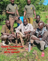 Chake Rangers with wire snares found on patrol